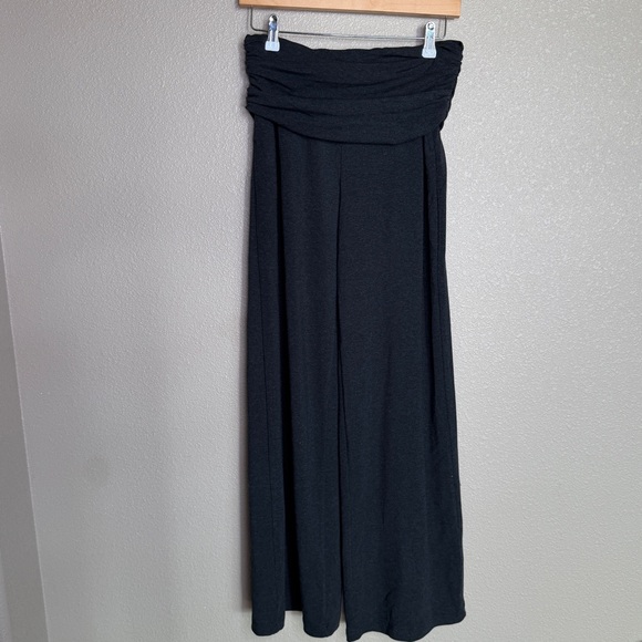 OGL Stretch Wool Wide Leg Pull-On Pants Heather Black Size S - Picture 2 of 8